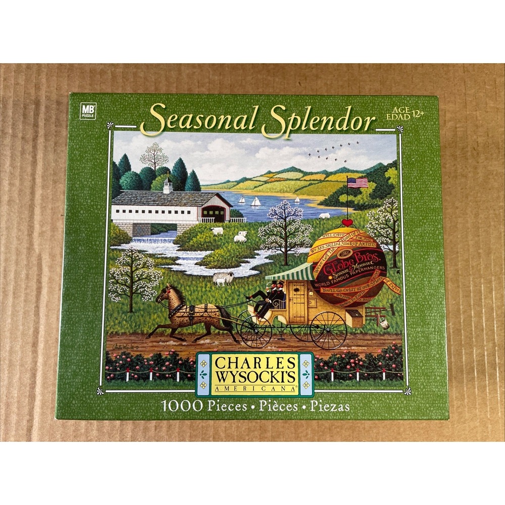 Charles Wysocki SEASONAL SPLENDOR Paper Boys 1000 PC Puzzle Unopened